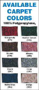 Glaro Regal Bellman Cart Carpet Colors