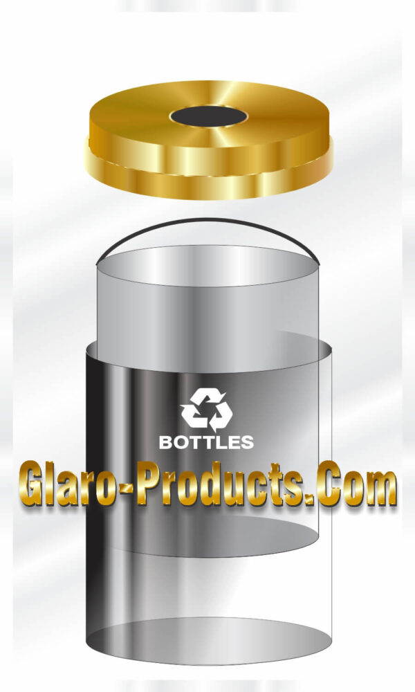 Glaro Recycling Trash Receptacles for Bottles and Cans