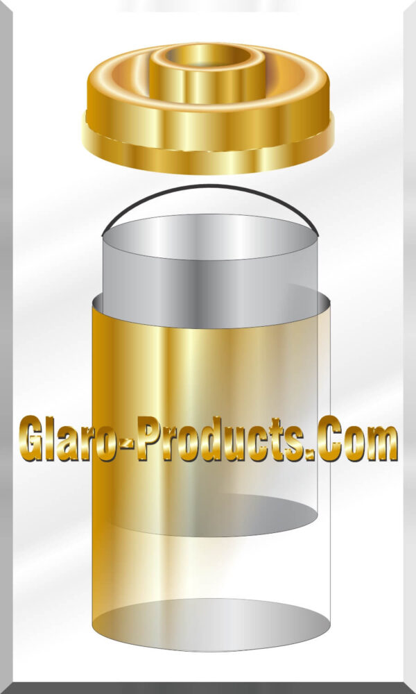 Glaro Donut Top, Satin Brass Combination Ash and Trash Receptacles